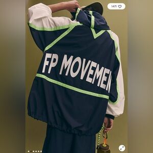 Free People Care FP Like The Wind Logo Jacket